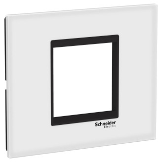 Rama, ornament, 2, module, Sticla, Alb/Negru, Schneider, Easy, Styl, LMR7962031 Rama, ornament, 2, module, Sticla, Alb/Negru, Schneider, Easy, Styl, LMR7962031