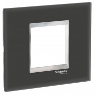 Rama, ornament, 2, module, Sticla, Negru/Crom, Schneider, Easy, Styl, LMR7932038 Rama, ornament, 2, module, Sticla, Negru/Crom, Schneider, Easy, Styl, LMR7932038