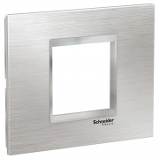 Rama, ornament, 2, module, Inox, Argintiu/Crom, Schneider, Easy, Styl, LMR7762038