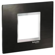 Rama, ornament, 2, module, Inox, Negru/Crom, Schneider, Easy, Styl, LMR7732038