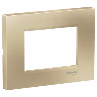 Rama, ornament, 3, module, Plata, Bej, metalic, Schneider, Easy, Styl, LMR7263007 - imaginea produsului LMR7263007 din categoria Schneider Easy Styl