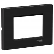 Rama, ornament, 3, module, Plata, Negru, metalic, Schneider, Easy, Styl, LMR7253005