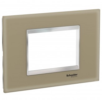 Rama, ornament, 3, module, Sticla, Maro, deschis/Crom, Schneider, Easy, Styl, LMR7923038 - imaginea produsului LMR7923038 din categoria Schneider Easy Styl