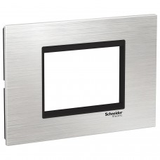 Rama, ornament, 3, module, Inox, Argintiu/Negru, Schneider, Easy, Styl, LMR7663035 Rama, ornament, 3, module, Inox, Argintiu/Negru, Schneider, Easy, Styl, LMR7663035