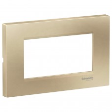 Rama, ornament, 4, module, Plata, Bej, metalic, Schneider, Easy, Styl, LMR7264007