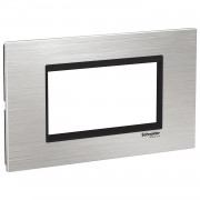 Rama, ornament, 4, module, Inox, Argintiu/Negru, Schneider, Easy, Styl, LMR7664031 Rama, ornament, 4, module, Inox, Argintiu/Negru, Schneider, Easy, Styl, LMR7664031