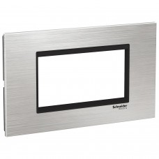 Rama, ornament, 4, module, Inox, Argintiu/Negru, Schneider, Easy, Styl, LMR7664031 Rama, ornament, 4, module, Inox, Argintiu/Negru, Schneider, Easy, Styl, LMR7664031