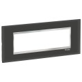 Rama, ornament, 7, module, Sticla, Negru/Crom, Schneider, Easy, Styl, LMR7937038 Rama, ornament, 7, module, Sticla, Negru/Crom, Schneider, Easy, Styl, LMR7937038