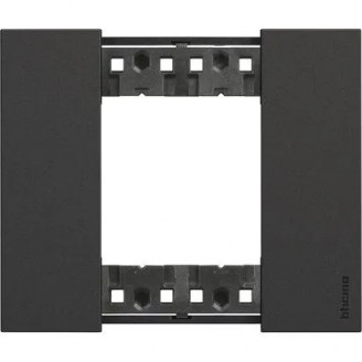 Rama, ornament, modulara, 2, module, neagra, Bticino, Living, Now, KA4802KG - imaginea produsului KA4802KG din categoria Bticino Living Now