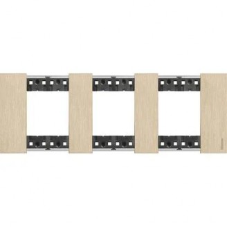 Rama, ornament, modulara, 2+2+2, module, Auriu, Bticino, Living, Now, KA4802M3ZW - imaginea produsului KA4802M3ZW din categoria Bticino Living Now