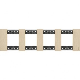 Rama, ornament, modulara, 2+2+2+2, module, Auriu, Bticino, Living, Now, KA4802M4ZW - imaginea produsului KA4802M4ZW din categoria Bticino Living Now