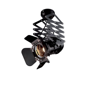 Spot, Cinema, Negru, Rotund, Orientabil, 1 X E27, 230V, 170 mm, IP20, Elmark, 955CINEMA1 - imaginea produsului 955CINEMA1 din categoria Spoturi