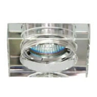 Spot, Cristal Alb, Patrat, Incastrat, 1 X GU5.3, 12V, 90 mm, IP20, Ultralux, LVSCSMR16WH