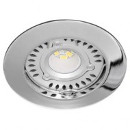 Spot, Crom, Rotund, Incastrat, 1 X GU5.3, 12V, 78 mm, IP20, Ultralux, LVSMR16CH