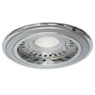 Spot, Crom perlat, Rotund, Incastrat, 1 X GU5.3, 12V, 78 mm, IP20, Ultralux, LVSMR16PCHN
