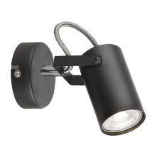 Spot, Ezzy, Negru, Rotund, Aplicat, 1 X GU10, 230V, 80 mm, IP20, Elmark, 955IZZY1/BL