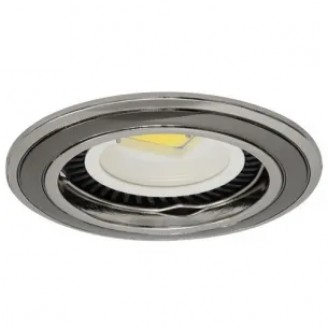 Spot, Grafit/Nichel, Rotund, Incastrat, 1 X GU5.3, 12V, 78 mm, IP20, Ultralux, LVSMR16GUN
