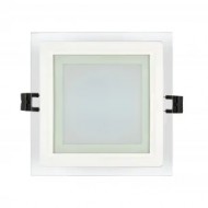 Spot, LED, Alb, Patrat, Incastrat, 18W, 1300 lm, 230V, Lumina neutra, 4000-4500k, 200x200x50, IP44, Ultralux, LPSG1842