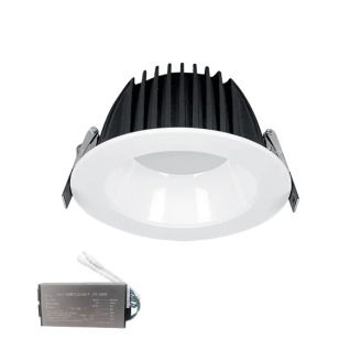 Spot, LED, Alb, Rotund, Incastrat, 35W, 3150 lm, 230V, Lumina rece, 6000-6500K, 218 mm, IP44, + Kit Emergenta, Elmark, 92FLD3565/WHE - imaginea produsului 92FLD3565/WHE din categoria Spoturi