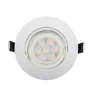 Spot, LED, Alb, Rotund, Incastrat, 6W, 480 lm, 230V, Lumina calda, 2700-3000K, 90 mm, IP20, Elmark, 92R106WW/W