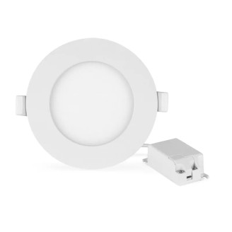 Spot, LED, Alb, Rotund, Incastrat, 6W, 500 lm, 230V, Lumina neutra, 4000-4500k, 128 mm, IP20, Ultralux, LPRB642 - imaginea produsului LPRB642 din categoria Spoturi