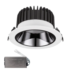 Spot, LED EL-6228, Alb, Rotund, Incastrat, 20W, 1800 lm, 230V, Lumina neutra, 4000-4500k, 160 mm, IP44, + Kit Emergenta, Elmark, 93EL62282040/WHE