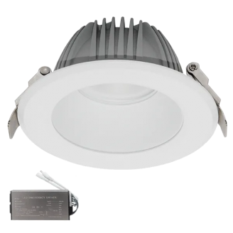 Spot, LED EL-6228, Alb, Rotund, Incastrat, 20W, 1800 lm, 230V, Lumina rece, 6000-6500K, 160 mm, IP44, + Kit Emergenta, Elmark, 92EL62282065/WHE - imaginea produsului 92EL62282065/WHE din categoria Spoturi