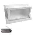 Spot, LED EL-6705, Alb, Dreptunghi, Incastrat, 40W, 3600 lm, 230V, Lumina rece, 6000-6500K, 230x145x85, IP44, + Kit Emergenta, Elmark, 92EL67054065/WHE