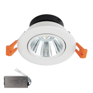 Spot, LED Mobil, Alb, Rotund, Incastrat, 20W, 1400 lm, 230V, Lumina neutra, 4000-4500k, 135 mm, IP44, + Kit Emergenta, Elmark, 92DLTS2040/WHE Spot, LED Mobil, Alb, Rotund, Incastrat, 20W, 1400 lm, 230V, Lumina neutra, 4000-4500k, 135 mm, IP44, + Kit Emergenta, Elmark, 92DLTS2040/WHE