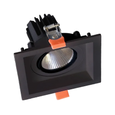Spot, LED Mobil, Negru, Patrat, Incastrat, 30W, 2100 lm, 230V, Lumina neutra, 4000-4500k, 176x176x138, IP44, Elmark, 92DL82F3040/BL
