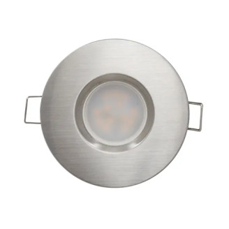 Spot, LED, Nichel Satinat, Rotund, Incastrat, 6.5W, 480 lm, 230V, Lumina calda, 2700-3000K, 85 mm, IP44, Ultralux, LLV6527SN - imaginea produsului LLV6527SN din categoria Spoturi