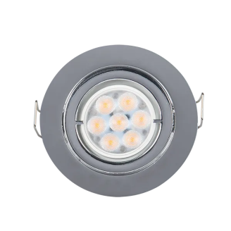 Spot, LED, Nichel Satinat, Rotund, Incastrat, 6W, 480 lm, 230V, Lumina neutra, 4000-4500k, 93 mm, IP20, Elmark, 92R106WH/SN - imaginea produsului 92R106WH/SN din categoria Spoturi
