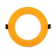 Spot, LED, Portocaliu, Rotund, Incastrat, 6W, 400 lm, 230V, Lumina calda, 2700-3000K, 140 mm, IP20, Ultralux, LPABS627O