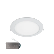 Spot, LED, Slim, Alb, Rotund, Incastrat, 18W, 960, lm, 230V, Lumina, neutra, 4000-4500k, 175, mm, IP65, +, Kit, Emergenta, Elmark, 99LED611IP44E