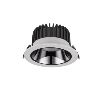 Spot, LED T1540, Alb, Rotund, Incastrat, 15W, 1275 lm, 230V, Lumina neutra, 4000-4500k, 115 mm, IP44, Elmark, 92TS1540/WH - imaginea produsului 92TS1540/WH din categoria Spoturi