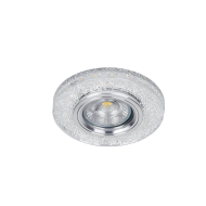 Spot, LED, Transparent, Rotund, Incastrat, 3W, 150 lm, 230V, Lumina neutra, 4000-4500k, 95 mm, IP20, Elmark, 925P771R/CL
