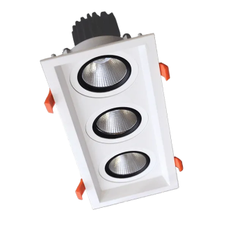 Spot, LED Triplu Mobil, Alb, Dreptunghi, Incastrat, 45W, 3150 lm, 230V, Lumina calda, 2700-3000K, 363x138x98, IP44, Elmark, 92DL81F4530/WH - imaginea produsului 92DL81F4530/WH din categoria Spoturi
