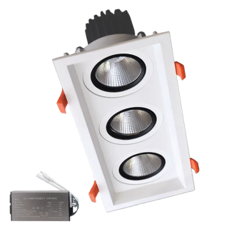 Spot, LED Triplu Mobil, Alb, Dreptunghi, Incastrat, 45W, 3150 lm, 230V, Lumina calda, 2700-3000K, 363x138x98, IP44, + Kit Emergenta, Elmark, 92DL81F4530/WHE Spot, LED Triplu Mobil, Alb, Dreptunghi, Incastrat, 45W, 3150 lm, 230V, Lumina calda, 2700-3000K, 363x138x98, IP44, + Kit Emergenta, Elmark, 92DL81F4530/WHE