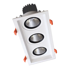 Spot, LED Triplu Mobil, Alb, Dreptunghi, Incastrat, 90W, 6300 lm, 230V, Lumina neutra, 4000-4500k, 476x176x138, IP44, Elmark, 92DL82F9040/WH