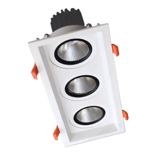 Spot, LED Triplu Mobil, Alb, Dreptunghi, Incastrat, 90W, 6300 lm, 230V, Lumina neutra, 4000-4500k, 476x176x138, IP44, Elmark, 92DL82F9040/WH