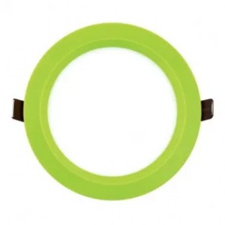 Spot, LED, Verde, Rotund, Incastrat, 6W, 400 lm, 230V, Lumina calda, 2700-3000K, 140 mm, IP20, Ultralux, LPABS627G - imaginea produsului LPABS627G din categoria Spoturi