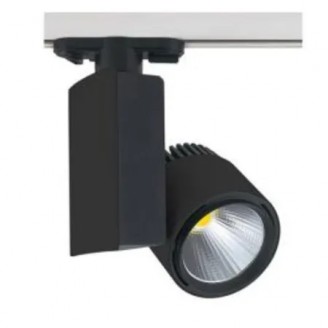 Spot, LED, pentru, sina, electrica, 2, linii, 230V, Madrid-40, Negru, 40W, 2988, lm, Lumina, neutra, 4200K, IP20, Horoz, TRKLIG-8290400203