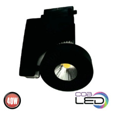 Spot, LED, pentru, sina, electrica, 2, linii, 230V, Zurih-40, Negru, 40W, 2643, lm, Lumina, neutra, 4200K, IP20, Horoz, TRKLIG-8340400203