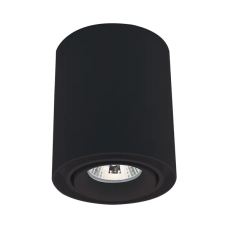 Spot, Negru, Rotund, Aplicat, 1 X GU10, 230V, 100 mm, IP20, Elmark, 92DL044R1/BL
