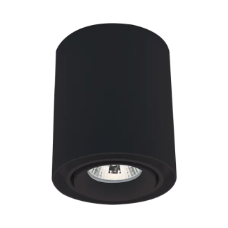 Spot, Negru, Rotund, Aplicat, 1 X GU10, 230V, 100 mm, IP20, Elmark, 92DL044R1/BL - imaginea produsului 92DL044R1/BL din categoria Spoturi