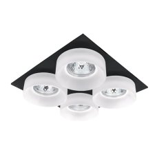 Spot, SA-45/4, Alb, Patrat, Incastrat, 4 X GU5.3, 12V, 180x180x45, IP20, Elmark, 92045S4/BLFR