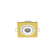 Spot, SAS-14, Auriu, Patrat, Incastrat, 1W, 80 lm, 230V, Lumina neutra, 4000-4500k, 60x60x21, IP20, Elmark, 9214WW/G