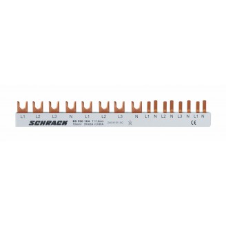 Busbar, Tetrapolar, 4P, 1xFI, 4P, 1xSI, 4P, 4xSI, 1+N, 12UH