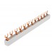 Busbar, 1x, dif., 4P, 4x, FN, 1UH, 10mm² Busbar, 1x, dif., 4P, 4x, FN, 1UH, 10mm²