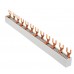 Busbar, 1x, dif., 4P, 4x, FN, 1UH, 10mm² Busbar, 1x, dif., 4P, 4x, FN, 1UH, 10mm²